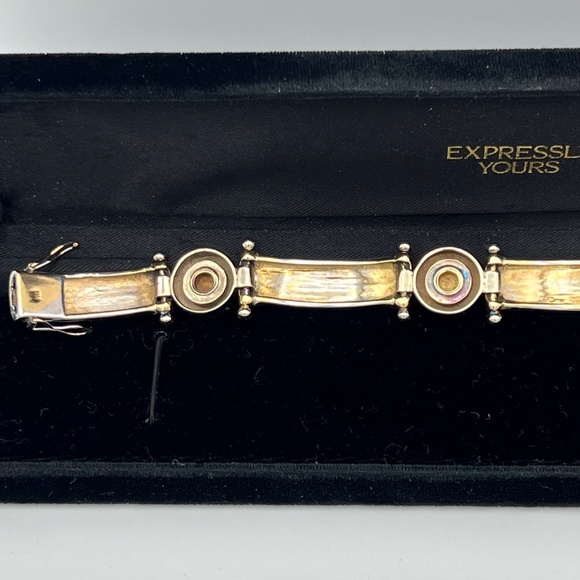 ❤️❤️ SOLD ❤️❤️ 14K Solid Gold 47.88g 8" Long Bracelet Custom Made TwoTone - Picture 15 of 17